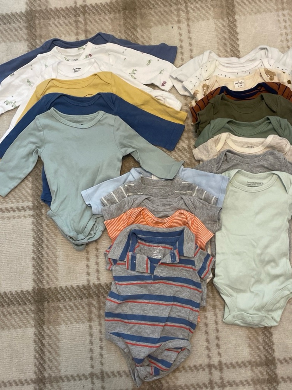 Baby Boy 3 Month Onesie Bundle 20 Pc Long & Short Sleeve Lot